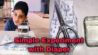 Simple Experiment with Diaper | Science experiment for kids