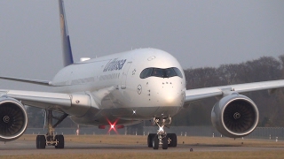 [First Visit] First Lufthansa A350XWB | Landing and Takoff At Hamburg Airport