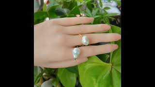 Original design handmade small baroque pearl ring #pearl #pearljewellery #pearlring #pearls