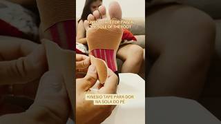 COMO COLOCAR KINESIO PARA DOR EM BAIXO DO PÉ #dicas #kinesio #kinesiotape