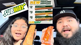 Trying Subways NEW Foot Long Sidekicks!