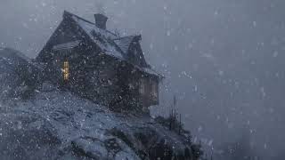 Haunting Winter Night | Snowstorm and Wind in a Deserted House for Sleep and Calm