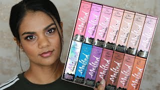 TOO FACED MELTED MATTE-TALLICS | LIP SWATCHES ON MEDIUM BROWN INDIAN SKIN | ZAHRAH ALIYAH