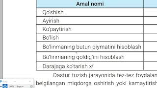 9 sinf  33 34 dars  Pythonda arifmetik amallarni bajarish