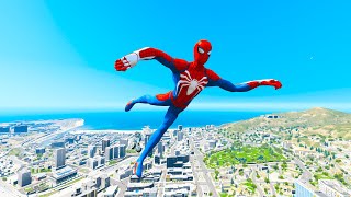 GTA 5 Spiderman Epic Jumps Compilation(GTA V Fails Funny Moments)