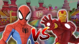 Spiderman vs Iron Man Gaming Race - Disney Infinity 3.0 Speedway