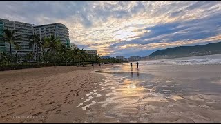 La arena bajo tus pies al correr o caminar en la playa al amanecer revitaliza cuerpo y mente  🫶🏼