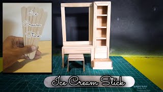 Cara membuat Miniatur Meja Rias Minimalis Dari  Stik Es Cream || diy