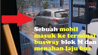 EDAN! Mobil Ini Masuk Jalur Busway Dan Berhenti Di Depannya