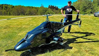 WORLD´S LARGEST RC AIRWOLF BLACK BELL-222 ELECTRIC SCALE 1:3.5 MODEL HELICOPTER FLIGHT DEMONSTRATION