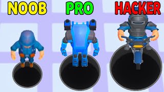 Hole Army Commander - NOOB VS PRO VS HACKER