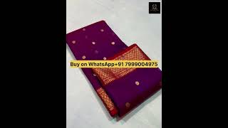 Chanderi handloom saree new design ||     silk saree with beautiful border || saree code 133 ||