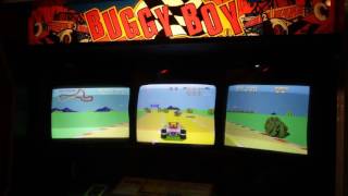 Real Buggy Boy  *triple screen* arcade cabinet by Tatsumi video footage