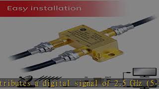 GE Digital 2-Way Coaxial Cable Splitter, 4 Pack, 2.5 GHz 5-2500 MHz, RG6 Compatible, Works with HD