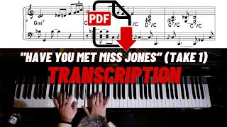 Bijan Taghavi - Transcription - Have You Met Miss Jones (Solo Piano)