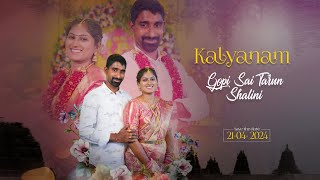 Gopi Sai Tarun + Shalini Wedding live Streaming 21-04-2024 @ 7:00 pm onwards