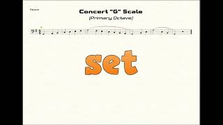 Bassoon G Scale Practice in Half-Quarter All-State Pattern (Primary Octave)