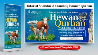 Tutorial Desain Spanduk Banner QURBAN - IDUL ADHA 1445 H. 2024 - CorelDRAW #EdukasiGrafis