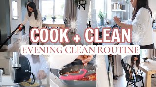 COOK AND CLEAN WITH ME | KITCHEN AND LIVING ROOM | EVENING CLEANING ROUTINE | HELLO FRESH AD