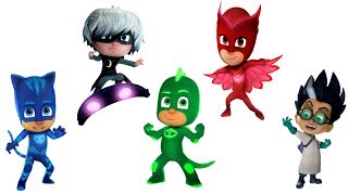 Five Little PJ Masks Jumping on the bed Nursery Rhymes, 5 Little Monkey Song