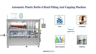 Automatic 6 head plastic bottle large capacity filling and capping integrated filling machine