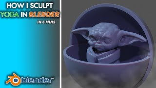 How I Sculpt Baby Yoda in Blender in 5 minutes