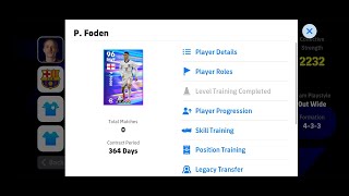 P.Foden Max Training Tutorial In Efootball 2024 Mobile| foden efootball 2024