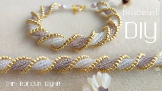 Farklı Sarmal Bileklik yapımı // Different Spiral Stitch Beading Tutorial. Spiral beading bracelet