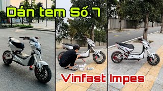 Dán tem số 7 chuẩn trung cho Vinfast Impes || Xe Điện