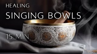 15 MIN Tibetan Singing Bowls Meditation | Sound Healing For Relaxation | Deep Savasana