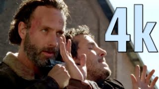 The Walking Dead S4 E16: Rick catches on to Terminus’s trap [4k]