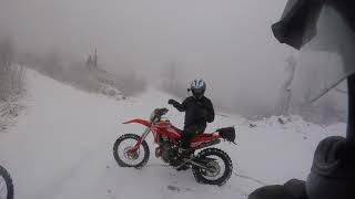 Beta Xtrainer and DRZ400 epic snow ride