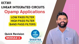 Low Pass High Pass and Bandpass Filter  | ECT 301 | KTU | LIC | Quick Revision