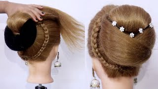 Easy & Quick Bun Hairstyle for wedding - summer hairstyles