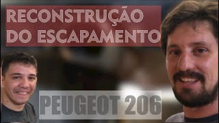 ACHAMOS UM ESCAPAMENTO NA RUA E RESCONSTRUIMOS O DO PEUGEOT 206 - (1ª vez soldando com maçarico)