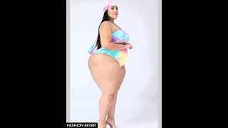 Plus Size Lingerie Fashion Model Sexy Swimwear bikini Try On #plussize #swimwear #bikini