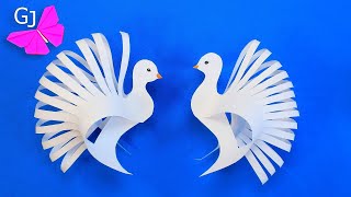 Оригами голубь из бумаги / ORIGAMI BIRD