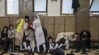 Ultra-Orthodox Jews celebrate Purim holiday in Jerusalem