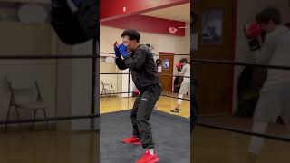 Asian boxer with quick hands