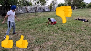 ਗਲੋਟਣੀ ਦੌੜ 😀 Front Roll aka Forward Roll || Competition & Fun Moments during Morning work out