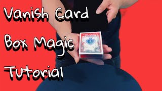 Vanish Card Box Magic TUTORIAL #mr_yut_magic #magic