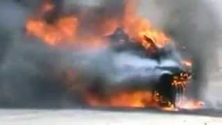 Syrian Terrorists Set Government Tank Ablaze with Crew Inside