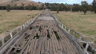 Prince Alfred Bridge Gundagai by drone