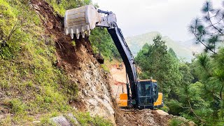 Insane Excavator Cliffhanger: Building an Impossible Mountain Road | Excavator Planet