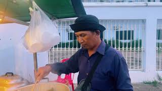 Boiled corn​ at the river side in Kampong Cham town, Cambodia food