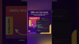 CSS Tip: Writing-mode property - for changing direction of text | #CSS #webdevelopment #CSStips