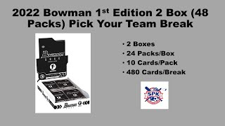 2022 Bowman 1st Edition 2 Box PYT 3/31/22