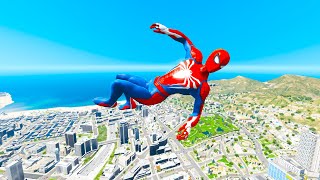 GTA 5 Spiderman Epic Jumps Compilation(GTA V Fails Funny Moments)