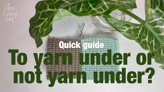 🧶 To yarn under or not to yarn under? #crochetdesign #crochet