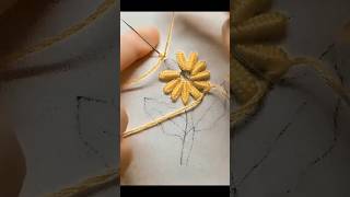 Flower embroidery for beginners #hand #embroidery #handiwork #handembroidary